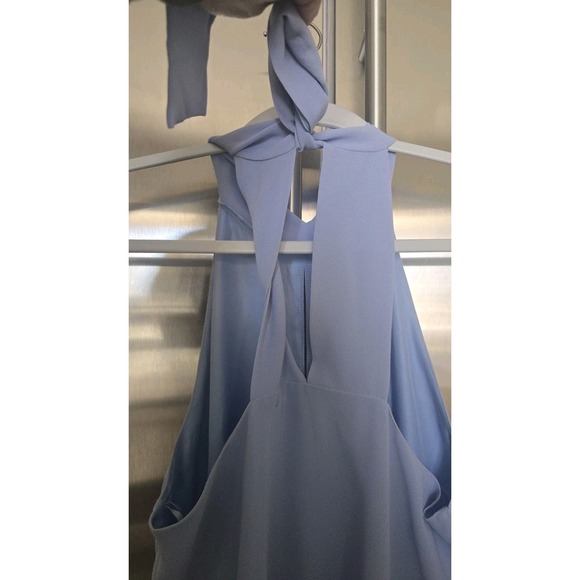 Dainty Hooligan Blue Halter Dress Tie Back Bow Sleeveless A Line Mini SZ S - Picture 4 of 12